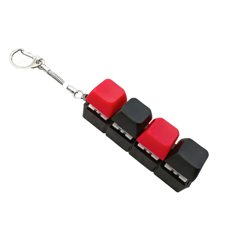 1/4/9Keys Finger Button Mechanical Keyboard Keycaps Keychain Fidget Toys Decompression Stress Relief Keyboard Clicker Kids To