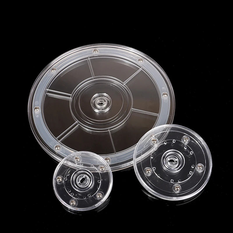 Turntable Acrylic 360 Rotating Display Stand Transparent Round Base Lazy Susan Jewelry Decor Swivel Plates Furniture Hardware