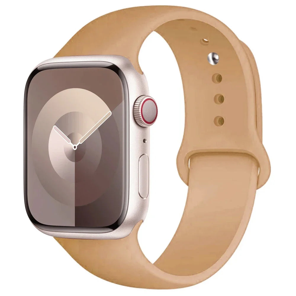Silicone Band For Apple Watch strap 44mm 45mm 40mm 41mm 42-38mm 45 mm sport bracelet iwatch series 8 7 6 5 4 3 SE 9 Ultra 2 4