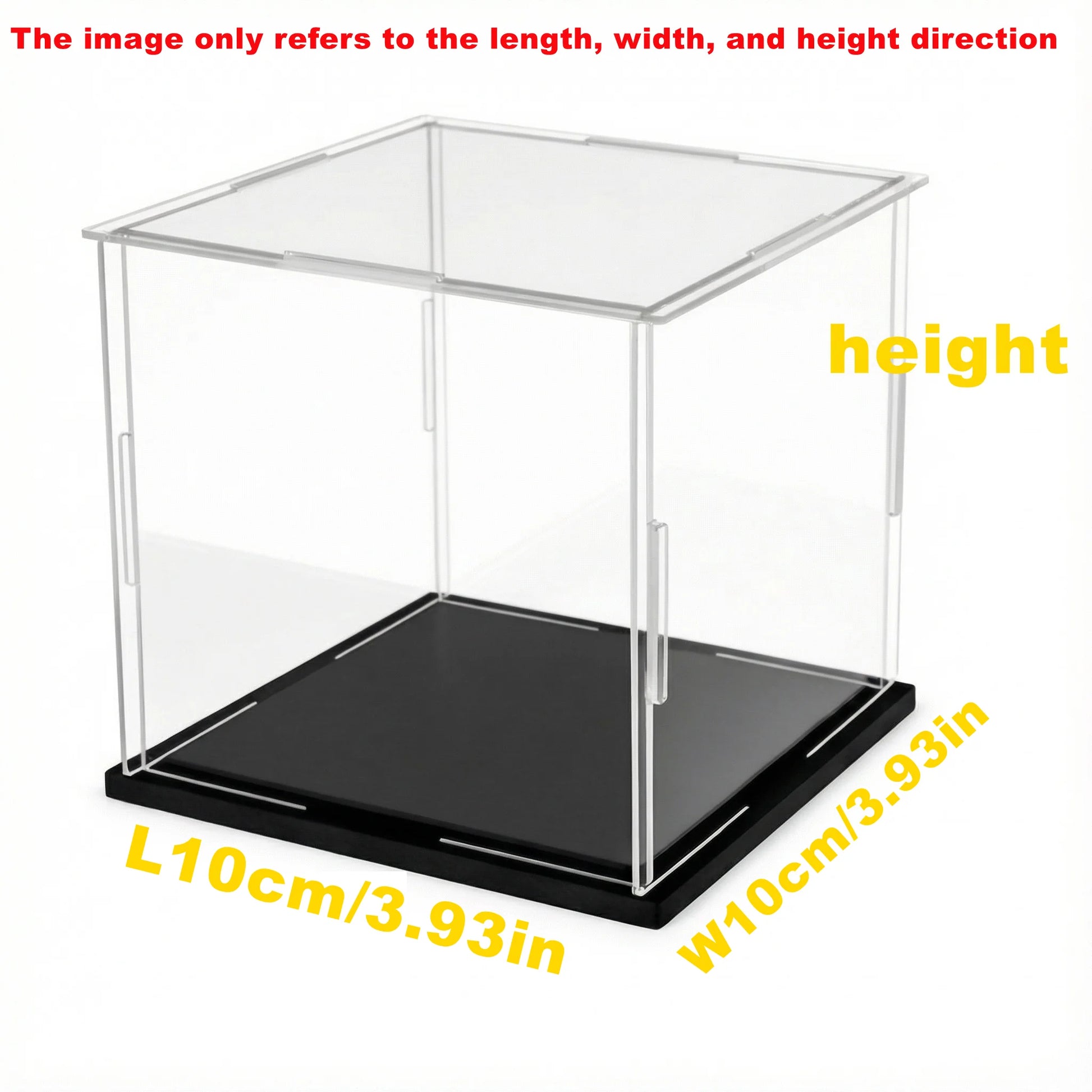 1pc Clear Self-Assembled Acrylic Display Box Dustproof Storage Display Cabinet, Suitable for Car Models/Toys/Collectibles