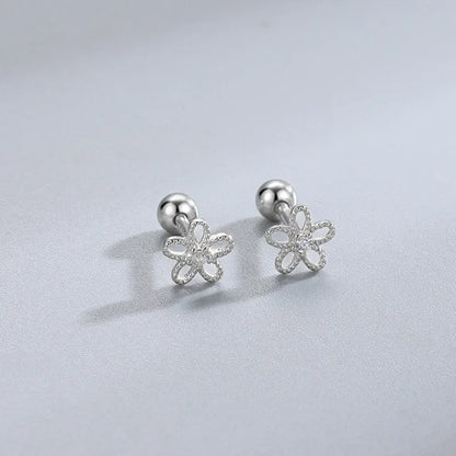 New Fashion Heart Stud Earrings for Women Hypoallergenic Screw Cartilage Helix Earring Girls Piercing Accessories Jewelry Gif