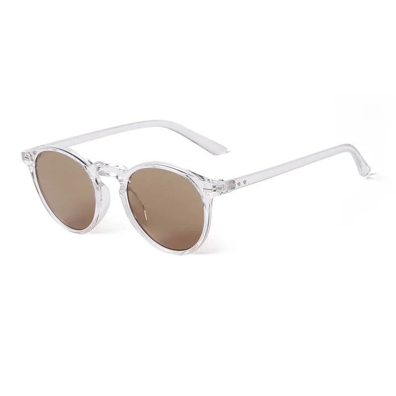 Vintage Fashion Round Sunglasses Women Men 2024 Brand Design Retro Rivet Yellow Blue Lens Square Sun Glasses Male Female Gogg