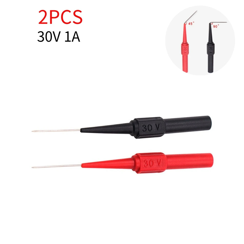 2/4/6pcs Insulation Piercing Needle Pin Non Destructive Multimeter Test Probe 10A 600V for 2/4mm Test Lead Multimeter Test Pr