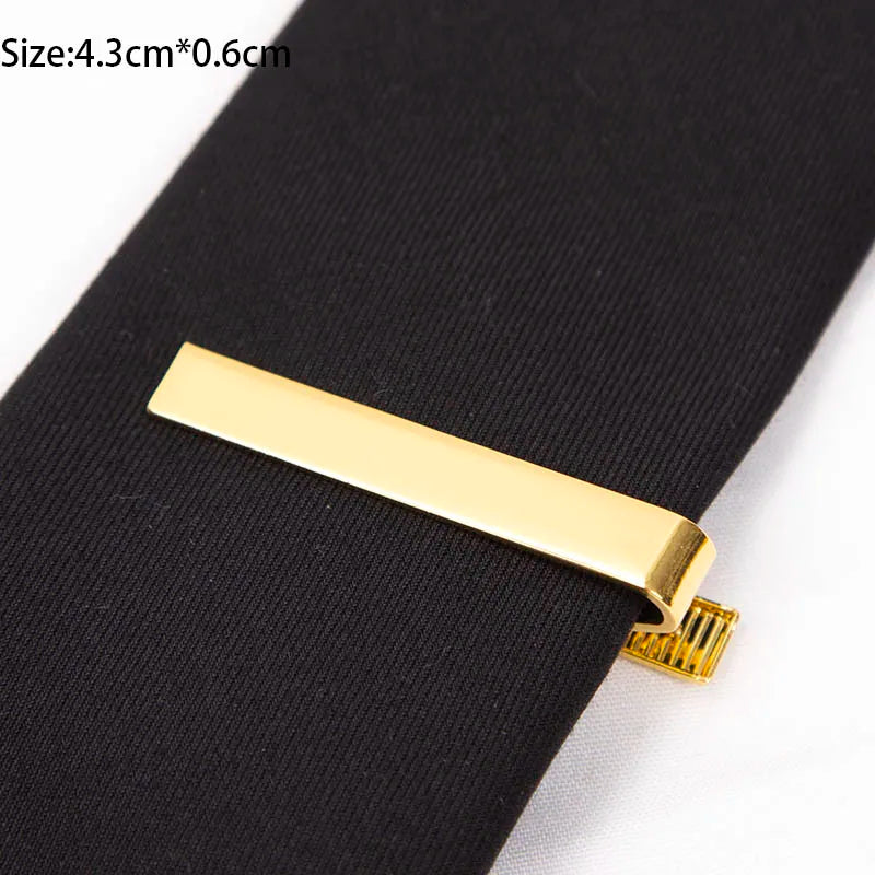 New Tie Clips for Men's Metal Necktie Bar Dress Shirts Tie Pin for Wedding Ceremony Metal Silver Color Tie Clip Man Accessori