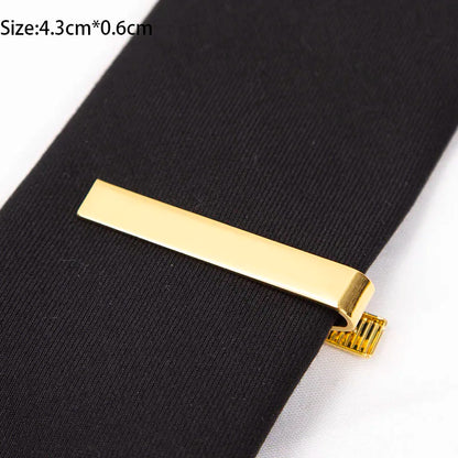 New Tie Clips for Men's Metal Necktie Bar Dress Shirts Tie Pin for Wedding Ceremony Metal Silver Color Tie Clip Man Accessori