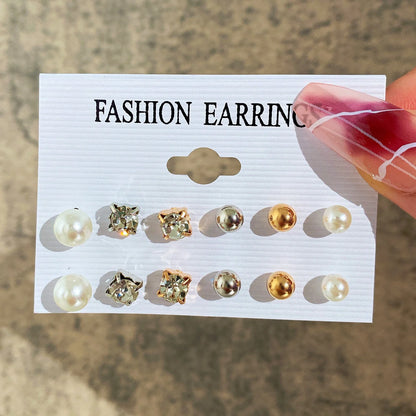 68 Pcs Boho Chic Jewelry Set Vintage Heart Pearl Zircon Butterfly Pendant Earrings Ring Necklace For Women Daily Wear Gifts 2