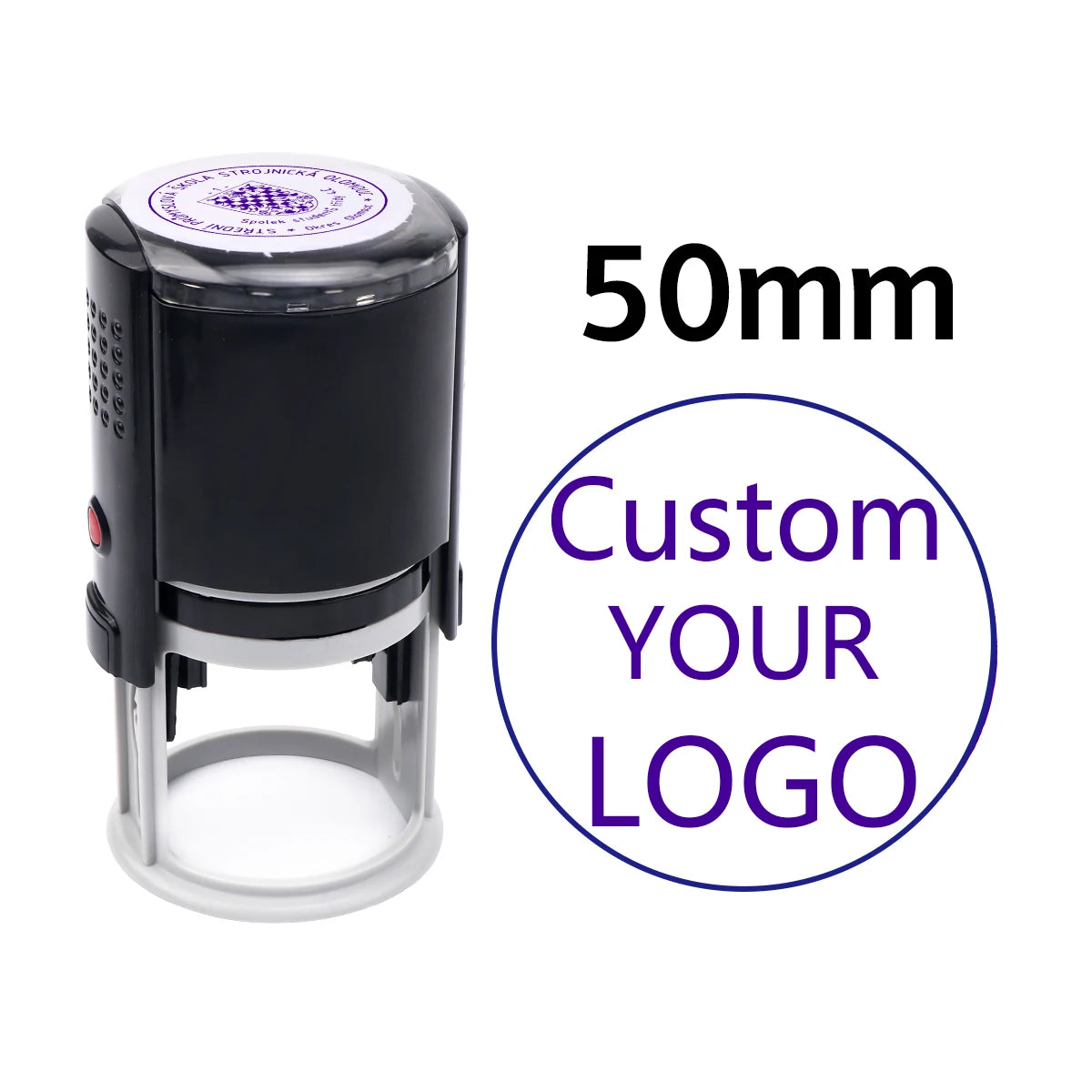 Custom Stamp Round Self Inking,Personalized Stamp 25/30/40/50mm Monogram LOGO Design Rubber Stampswith 4 Optional Ink Colors
