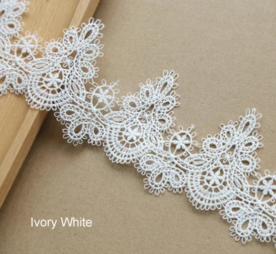 Width:6cm (2.40") High Quality DIY Pendant Handmade Clothing Lace Accessories Water Soluble Embroidery Lace Trims (ss-363) - 