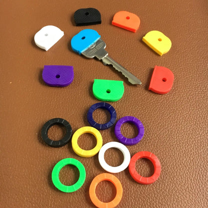 10pcs 24pcs 32pcs Color Key Sleeve Mixed Color Soft Silicone Elastic Key Ring DIY Key Pendant Marking to Distinguish The Key