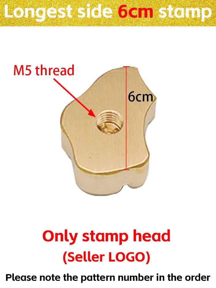Custom Logo Branding Iron Heating Stamp Personalized Hot Brass for Bakery Cake Bread Burger Wood DIY Gift Electric Stamping M