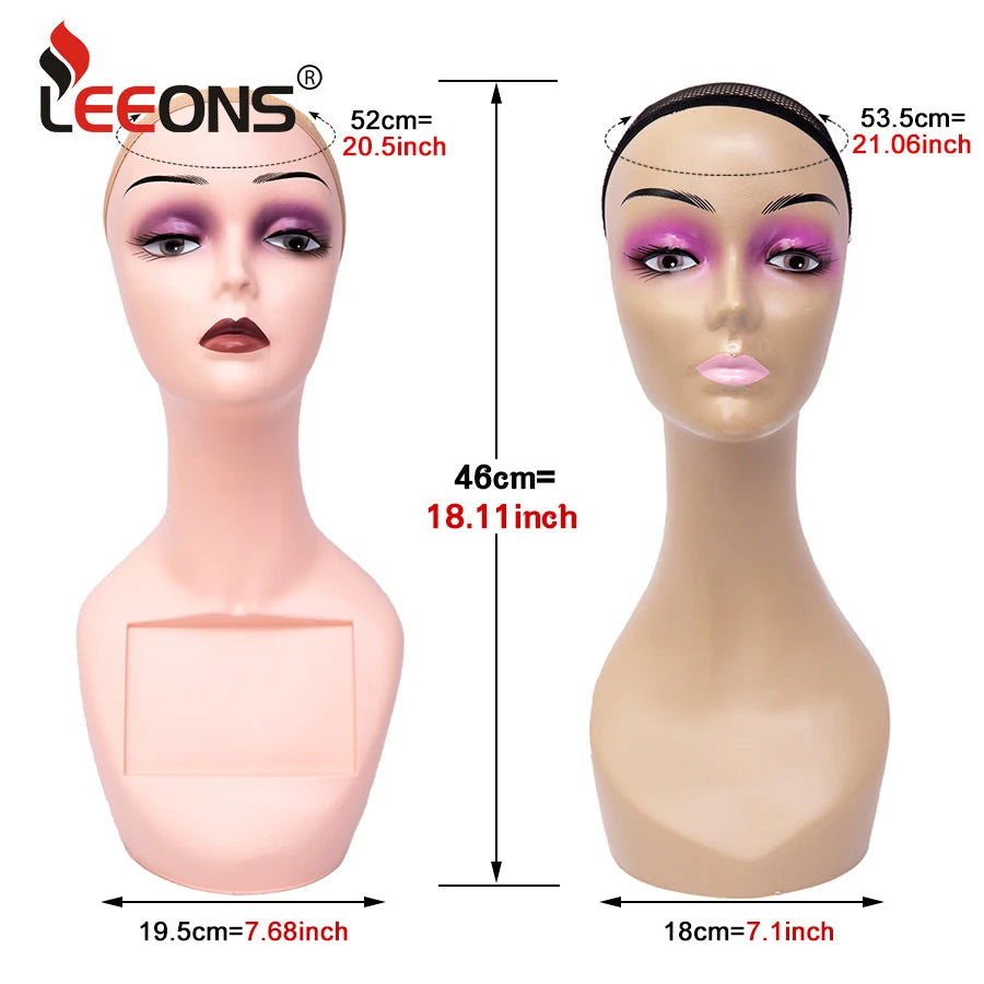Manikin Wig Display Stand Female Mannequin Pvc Realistic Mannequin Head Bust For Wigs Display Making Styling Hats,Sunglasses