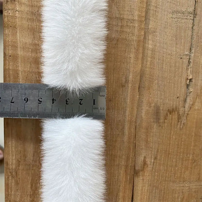 1PC 100cm in Length And 5cm in Width Faux Rabbit Fur Tape Trimming Ribbon Furry Fluffy Sewing DIY Craft Scarf Collar