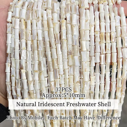 Natural Shell Beads Irregular Shape Smooth Beads Loose Spacer Bead For Jewelry Making Diy Earrings Necklace Accessory Finding