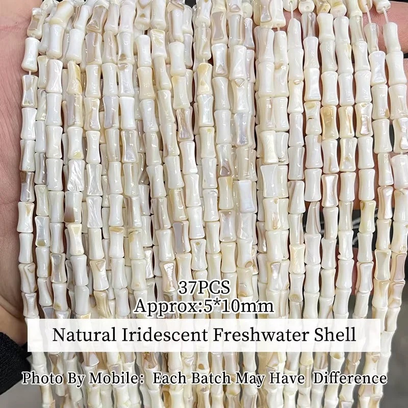 Natural Shell Beads Irregular Shape Smooth Beads Loose Spacer Bead For Jewelry Making Diy Earrings Necklace Accessory Finding