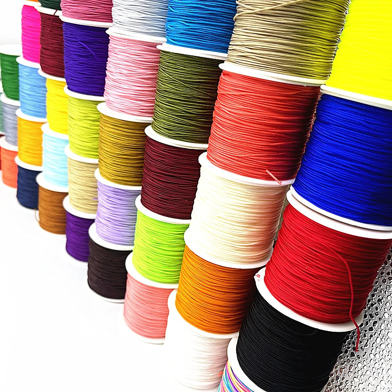 NEW 0.4/0.8/1.0/1.5mm Nylon Cord Thread Chinese Knot Macrame Cord Bracelet Braided String DIY Tassels Beading Shamballa Threa