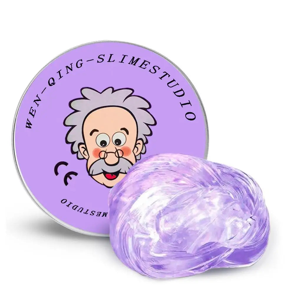 Lab Putty Crystal Clear Glass (1 Pack) Beste Denkende Slimme Crazy Stress Putty met Tin, Sensory & Bouncing Speelgoed - Purpl
