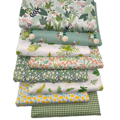 8PCS 20x 25cm Squares Cotton Craft Fabric Cloths for DIY Bundle Patchwork Quilting Sewing Scrapbooking Artcraft