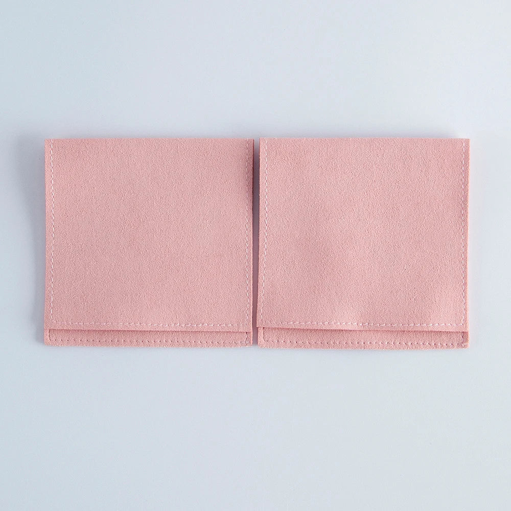 10pcs Velvet Jewelry Packaging Pouches Chic Wedding Favor Bags Cream Microfiber Cosmetic Bags Product Package Wedding Gift Ba