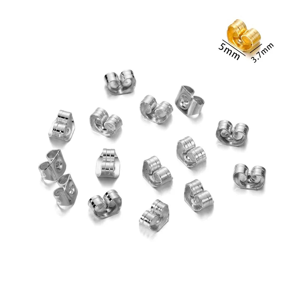 200-2000pcs Soft Silicone Rubber Earring Back Stoppers for Stud Earrings DIY Earring Findings Accessories Bullet Tube Ear Plu
