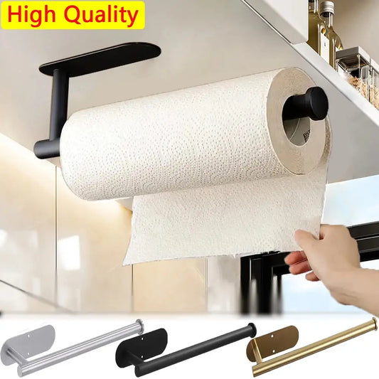 Kitchen Paper Towel Holder Adhesive Tissue Hanger Toilet Roll Paper Dispenser Cabinet Storage Napkin Rack Bathroom Accessorie