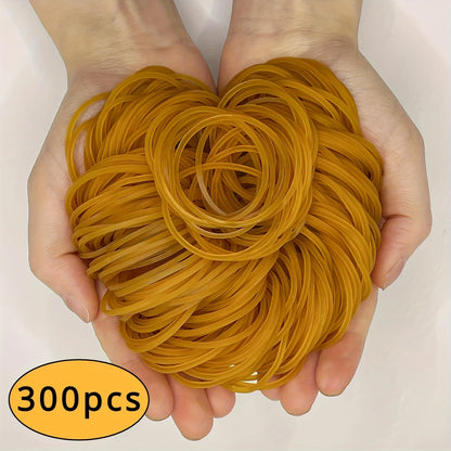 High elastic yellow rubber band - set of 100/300/666 pieces, with a diameter of 38 millimeters, durable natural rubber, suita