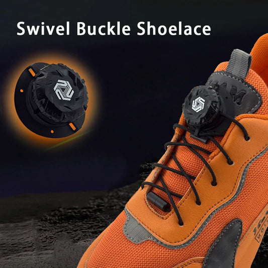 Fashion Swivel Buckle Laces Automatic Shoelace Without ties Kids Adult Sneakers No Tie Shoe laces Shoe accessories 1Pair/2Pai
