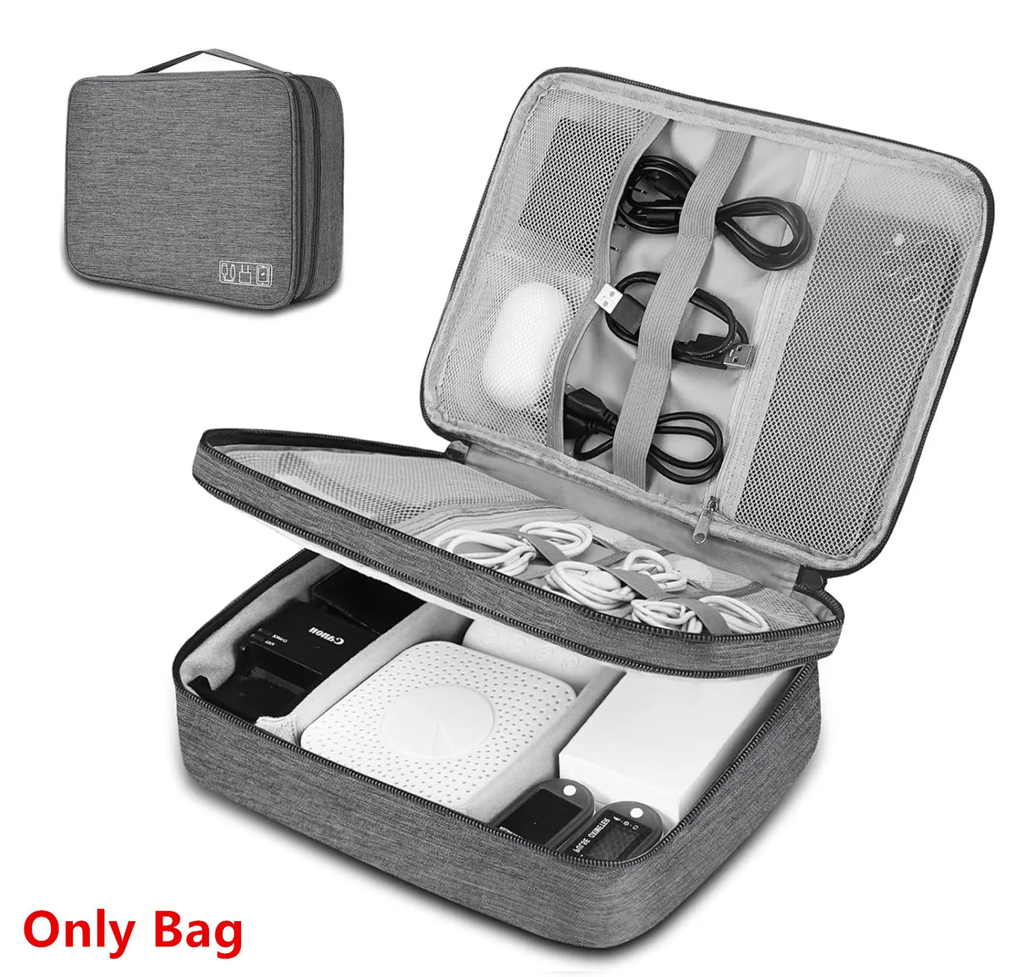 Cable Storage Bag Waterproof Digital Electronic Organizer Portable USB Data Line Charger Plug Storage Bag Travel Cable Organi