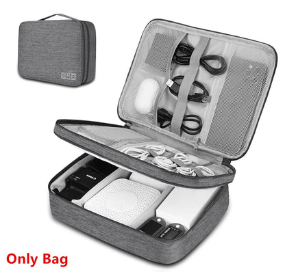 Cable Storage Bag Waterproof Digital Electronic Organizer Portable USB Data Line Charger Plug Storage Bag Travel Cable Organi