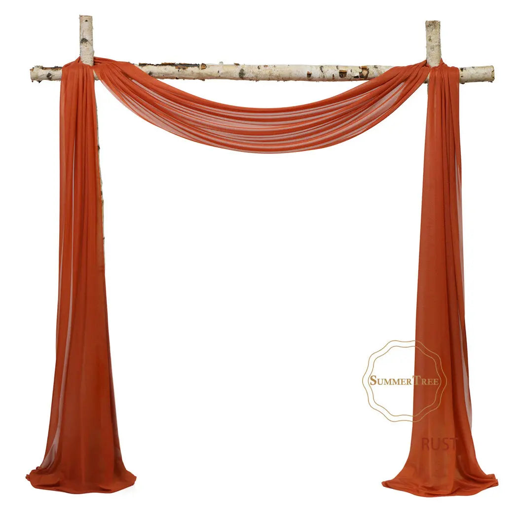 10 Meters Wedding Arch Drape Fabric Sheer Chiffon Tulle Curtain Draping Backdrop Party Supplies Home Drapery Ceremony Decorat