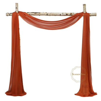 10 Meters Wedding Arch Drape Fabric Sheer Chiffon Tulle Curtain Draping Backdrop Party Supplies Home Drapery Ceremony Decorat