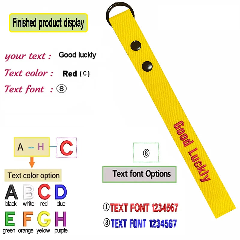 Customized Luggage Tags, Personalized Suitcase Tag, Text Baggage Label, Embroidered