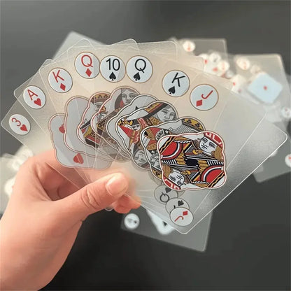 Waterproof Transparent Plastic Playing Cards 2Sets Creative Durable PVC Poker for Deck Board Game and Classic Card Games Acce
