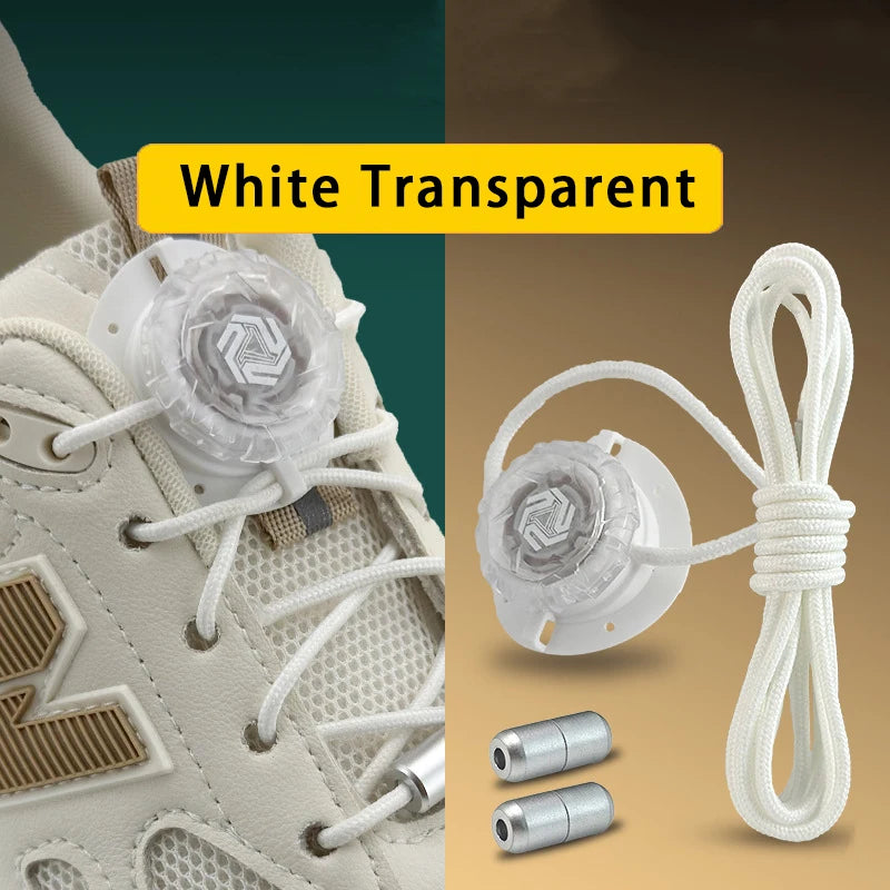 Fashion Swivel Buckle Laces Automatic Shoelace Without ties Kids Adult Sneakers No Tie Shoe laces Shoe accessories 1Pair/2Pai
