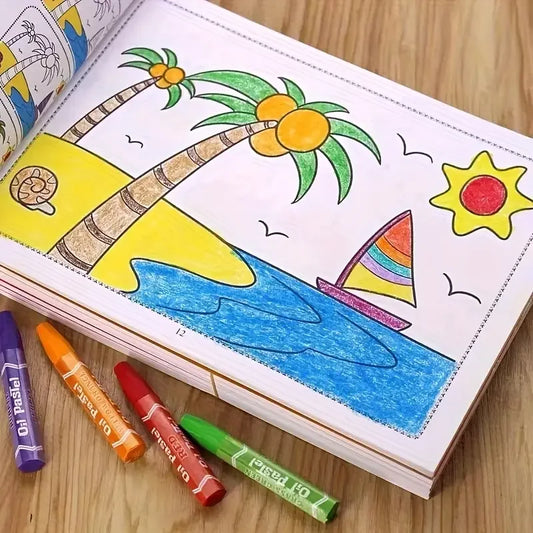 46-Page Kids Drawing & Painting Coloring Book - Educational Art Supplies for Creative Learning, Gift for Boys & Girls, Chines