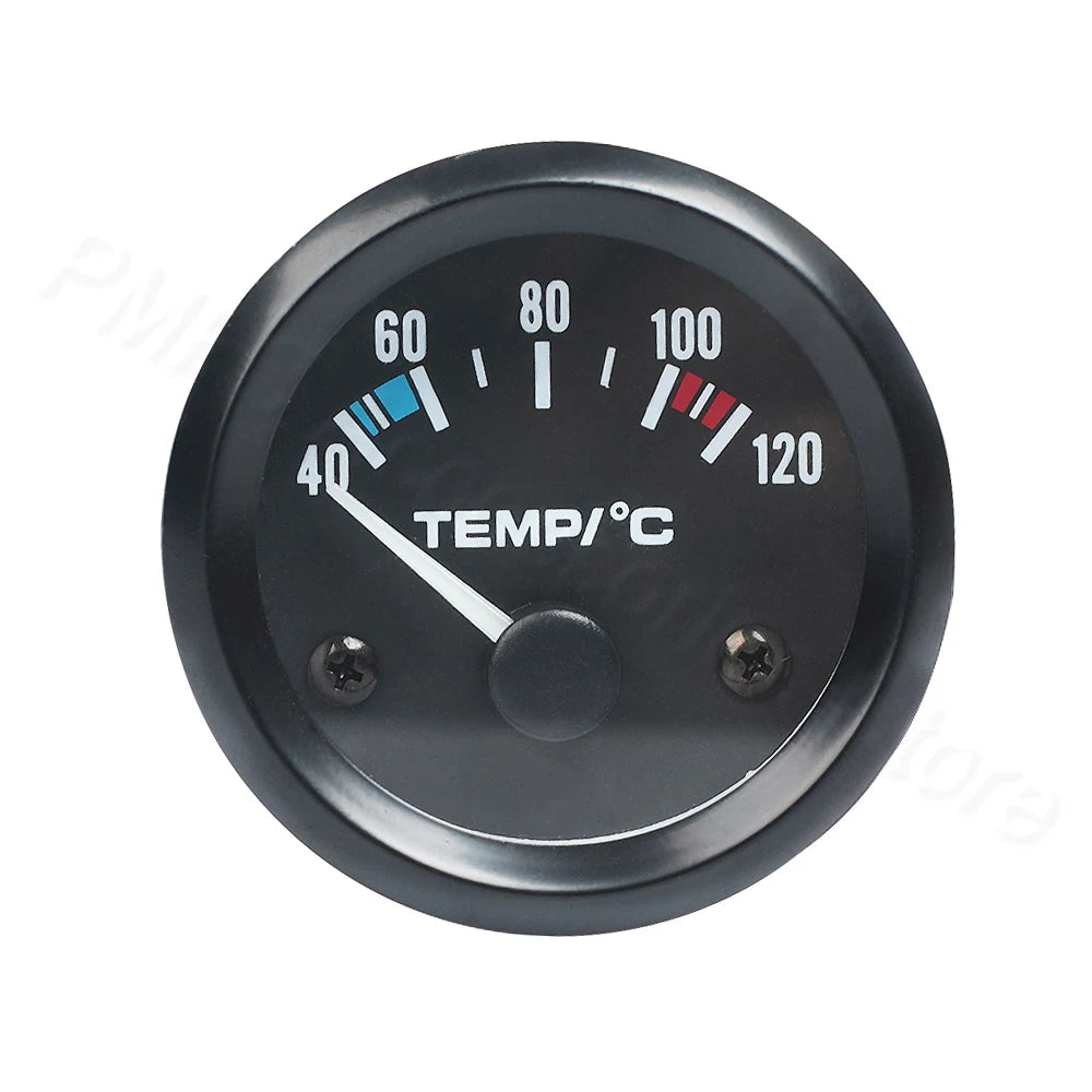 Vehicle Meter 12V Automobile Car Gauge 2" 52mm Water Temp Oil Temp Oil Press Fuel Volts Oil press kg Ammeter Gauge Black Shel
