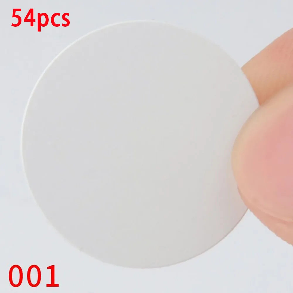 54Pcs/Set Wooden Furniture Self Adhesive Screw Cap Cover Hole Stickers Wood Craft Desk Cabinet Drawer Art Sticker Ornament - 