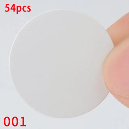 54Pcs/Set Wooden Furniture Self Adhesive Screw Cap Cover Hole Stickers Wood Craft Desk Cabinet Drawer Art Sticker Ornament - 