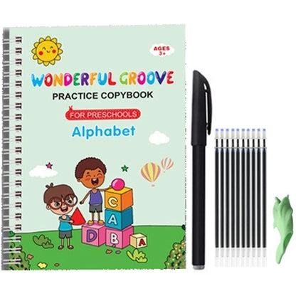 Copybooks Pen Magic Copy Book Free Wiping Writing Sticker Practice for Calligraphy Kids Learning Books Grooves Template Desig