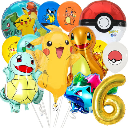 Decoration Pokemon Birthday Party Hats Pikachu Disposable Tableware Tablecloth Cup Plate Napkin Baby Shower Party Favors Poke