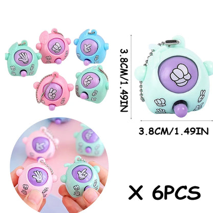 Pop Party Favor Birthdy Gift Fidgot Goodie Bag Stuffers Pinata Filler Gifts Classroom Prize Birthday Party Gift - 6Pcs Mini R