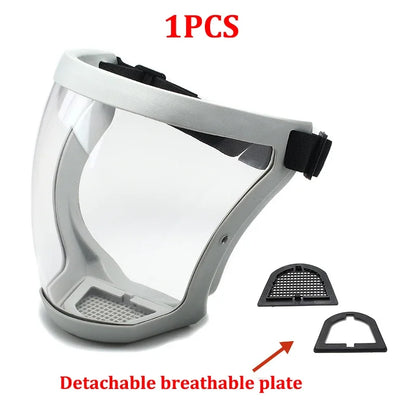 Protection Mask Splashproof Transparent Facial Protector Face FaceMask Protective Outdoor Safety Mask Head Cover Work Protect