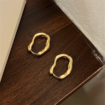 Trending French Punk Fan Hoop Earring For Woman New In 2025 Fashion Party Exaggerate Elegant Korean Earring Jewelry - d272g