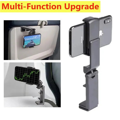 Airplane Phone Holder Stand Cell Mobile Portable Travel Mount Desk Flight Foldable Rotatable Selfie Holding Train Seat Suppor