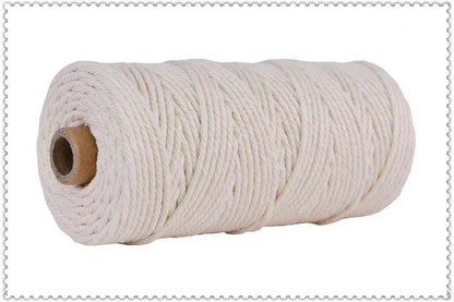 Handmade Boho Decor 4mm 100% Colorful Cotton Cord Rope Thread Twisted Macrame String DIY Home Wedding Decoration Supply 110ya