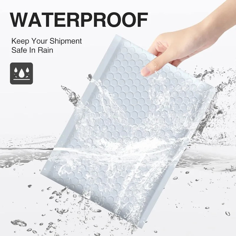 White Self-Sealing Bubble Envelopes Bag Waterproof Mailers Shipping Envelope Pouch Packaging Bags Storage Organizer
