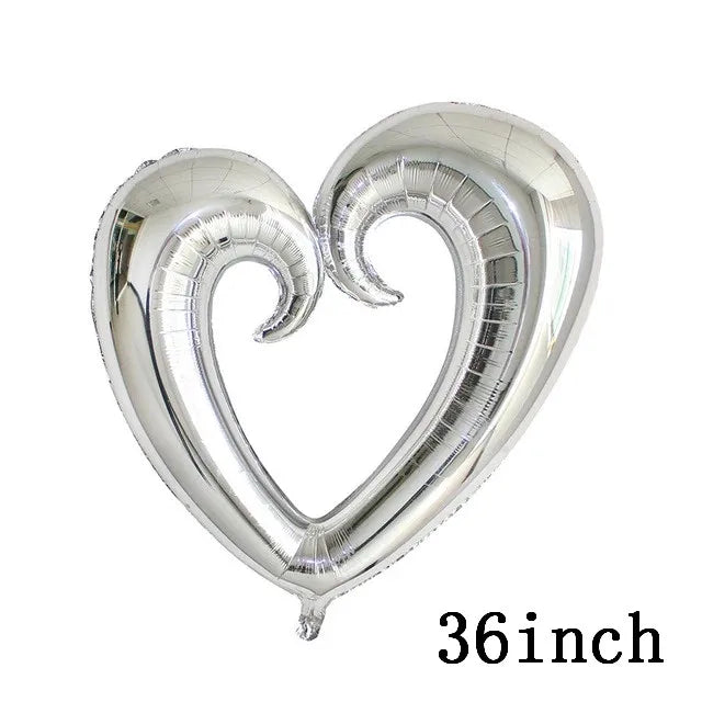 Love Heart Bear Foil Balloons Happy Birthday Valentine’s Day Party Decor Air Helium Globos Wedding Decorations Kids Toys Ball