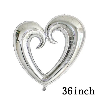 Love Heart Bear Foil Balloons Happy Birthday Valentine’s Day Party Decor Air Helium Globos Wedding Decorations Kids Toys Ball