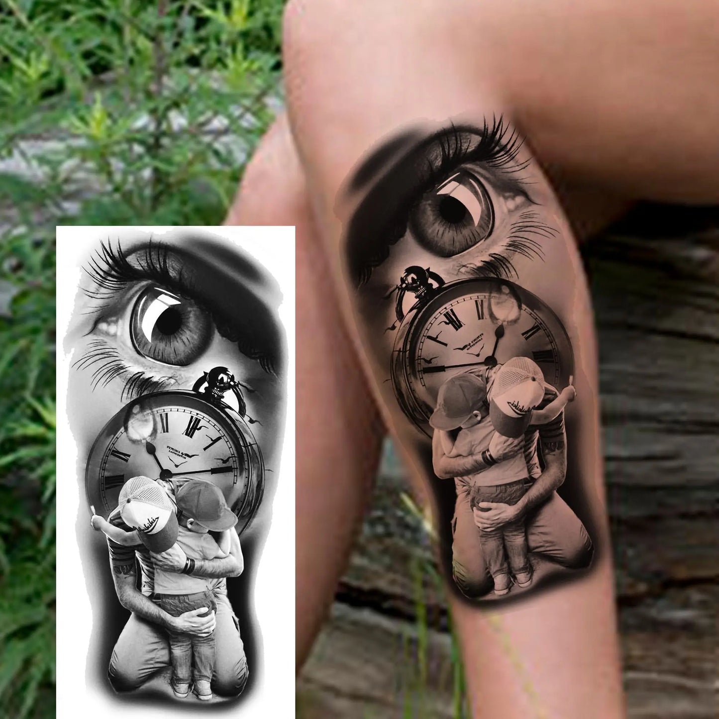 1 Sheet Bless Belief Faith Engraved Temporary Tattoos Family Love Tatoos Waterproof Realistic Fake Tattoo Stickers Long Lasti