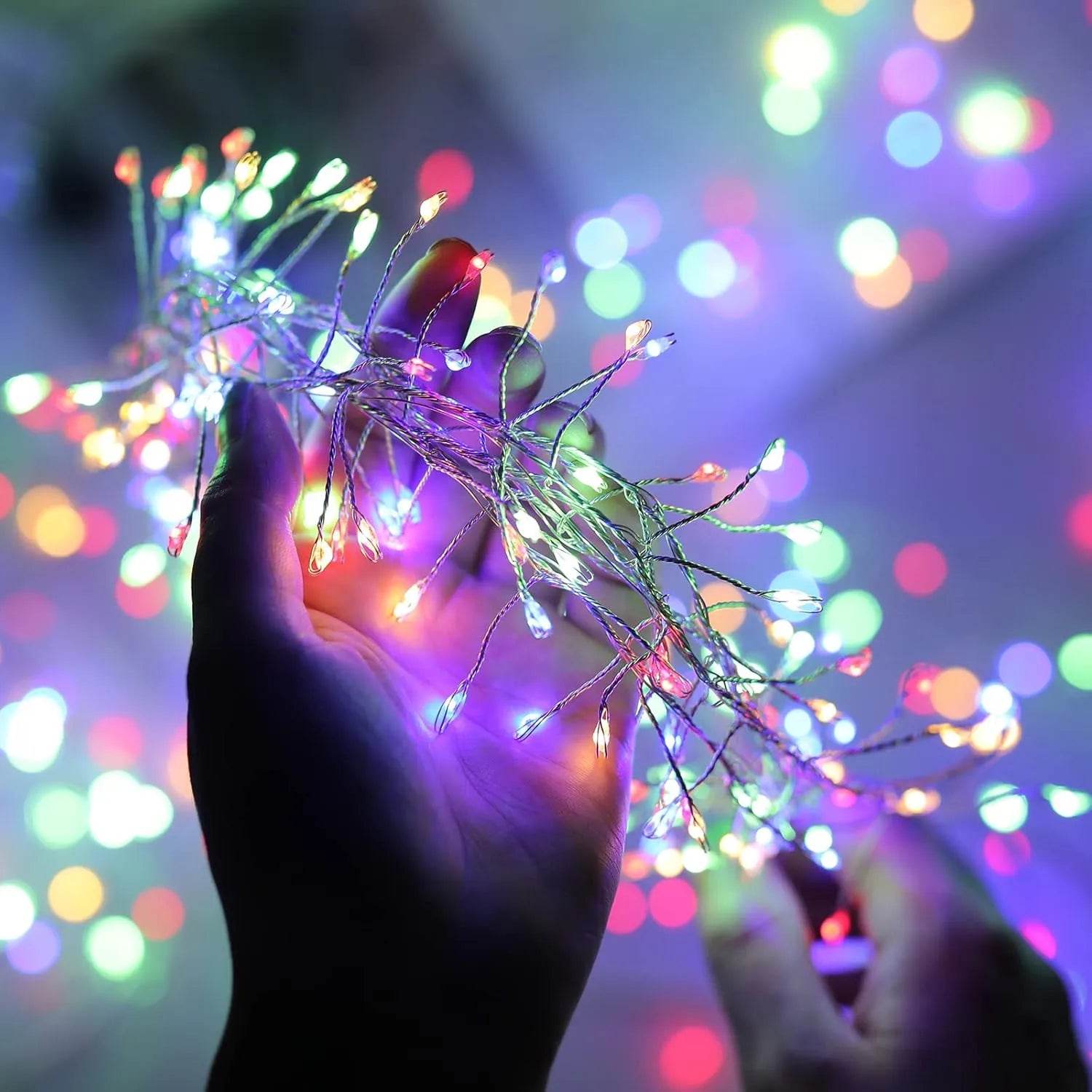 USB Power LED Firecracker String Lights Remote Control Garland Fairy Lights for Wedding Party Garden Plants Christmas Decorat