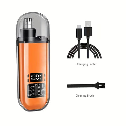 Suitable for men, USB charging nose and ear hair trimmer portable electric nose hair clipper, mini compact design, quick char